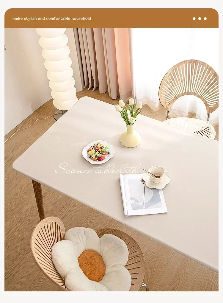 Nappe de table rectangulaire extensible - Beige