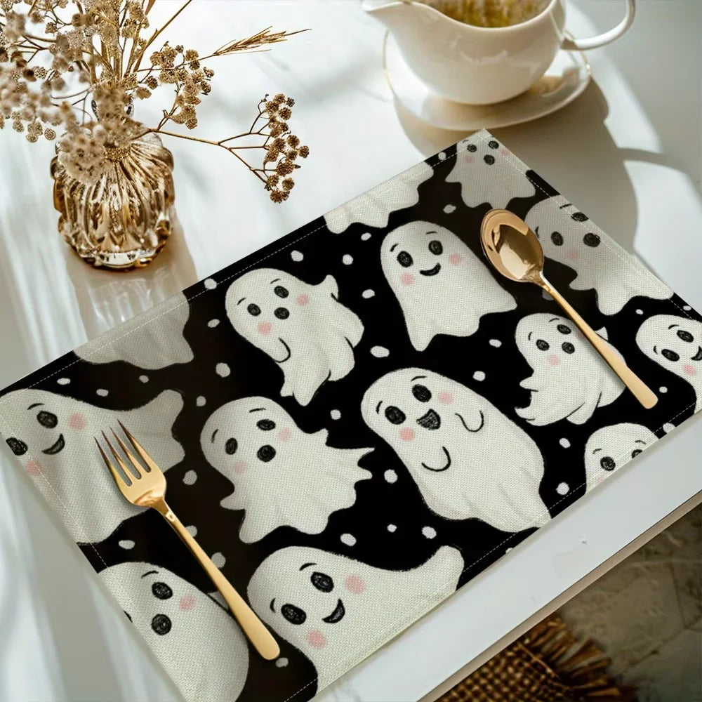 Lot de napperons anti-tache - motif fantôme