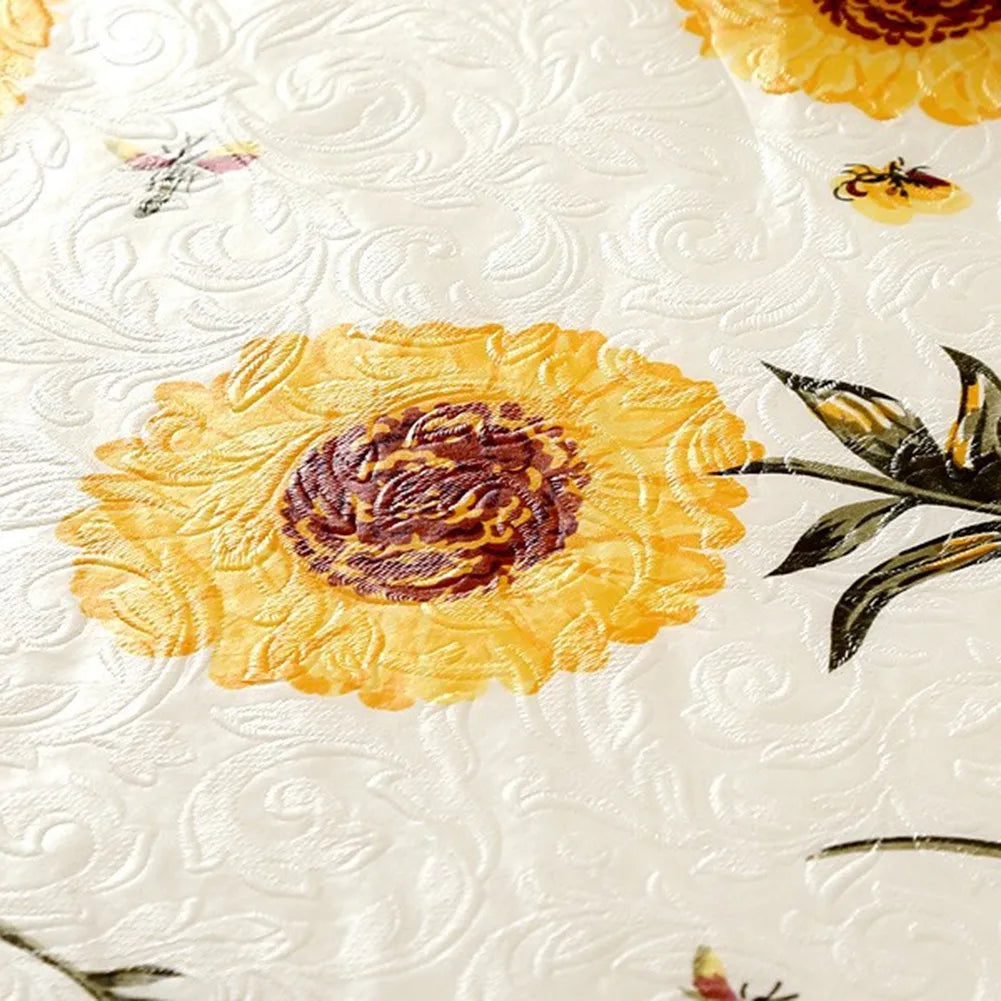 Nappe de Table ronde en coton à fleurs