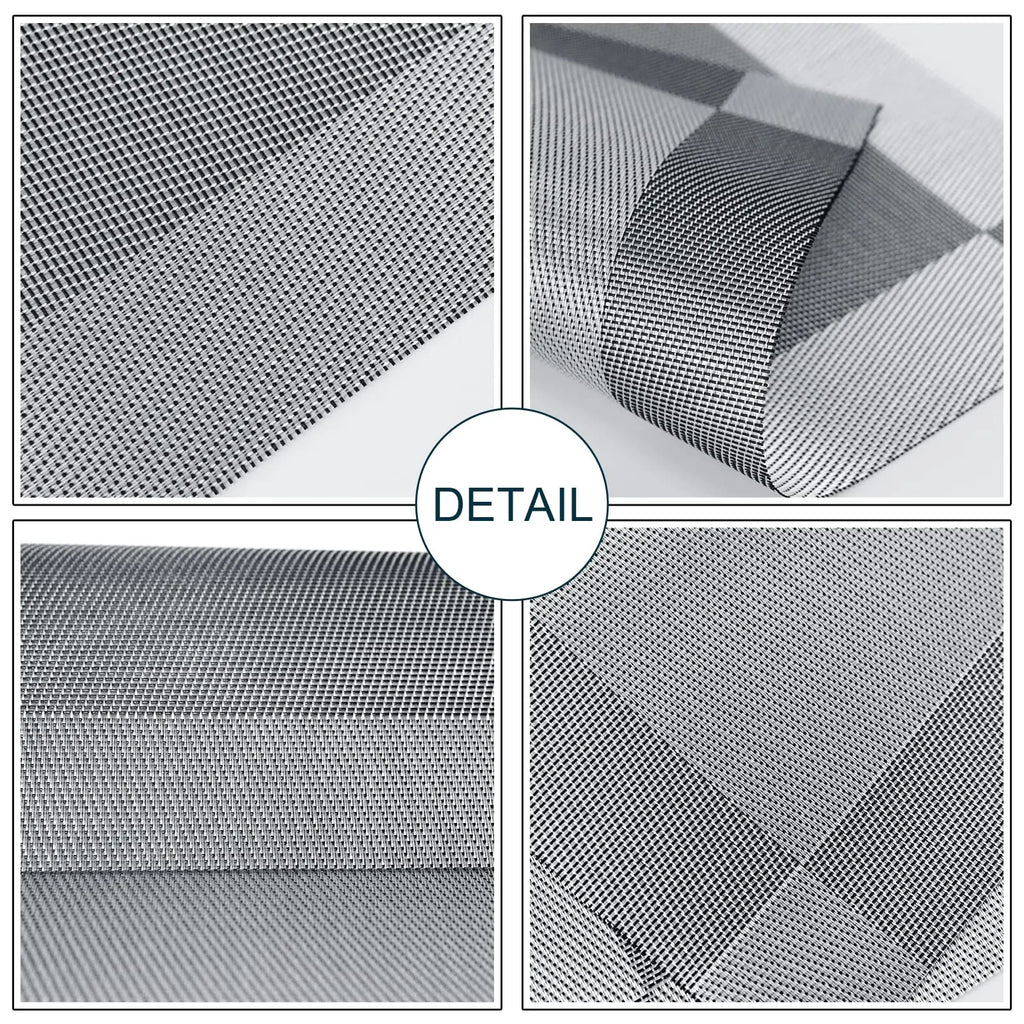 Lot de napperons en PVC anti-brûlure - Gris