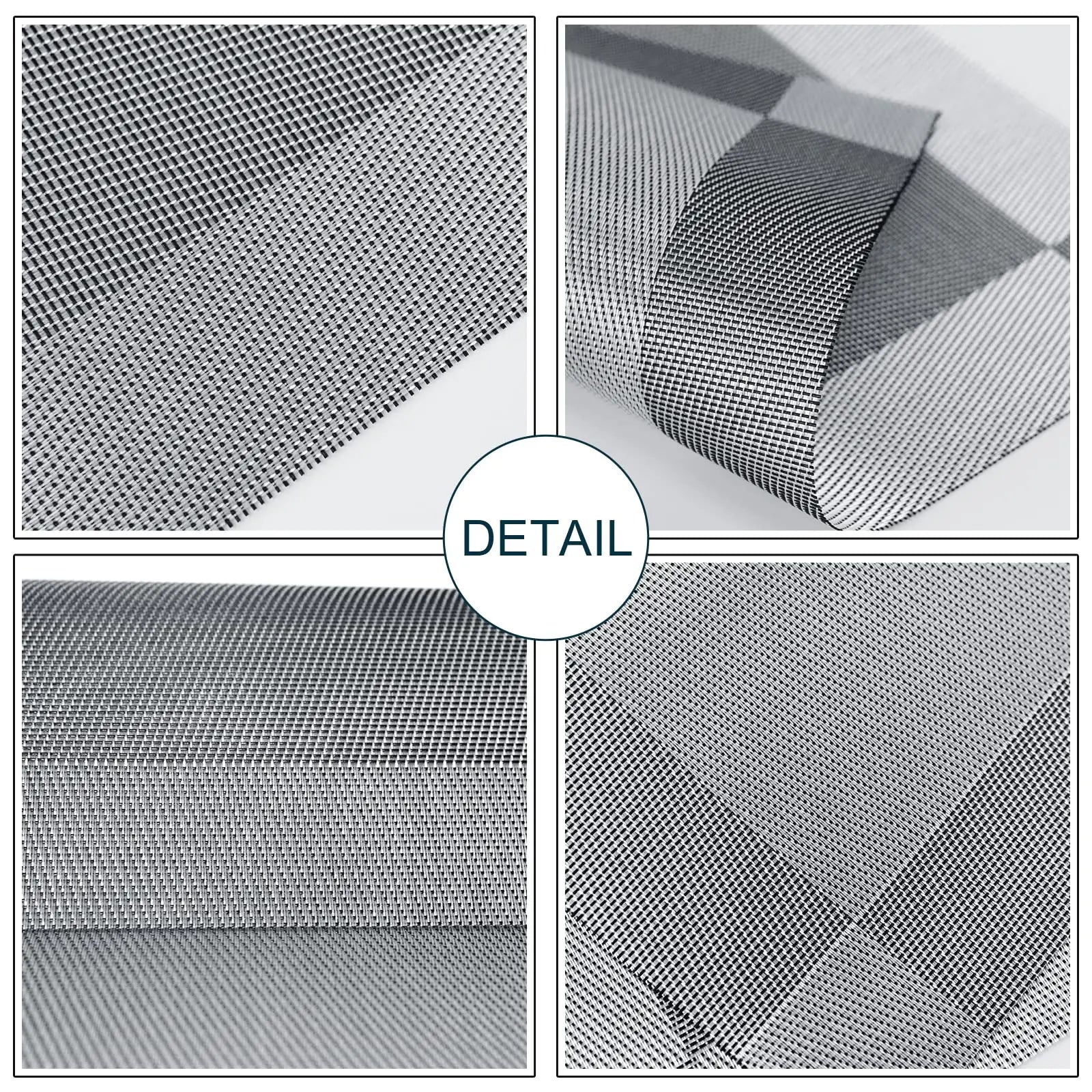 Lot de napperons en PVC anti-brûlure - Gris