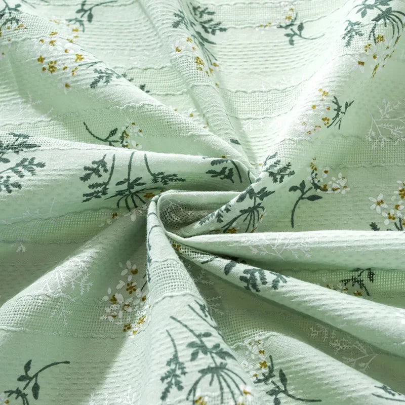 Nappe ronde en coton - Vert sauge