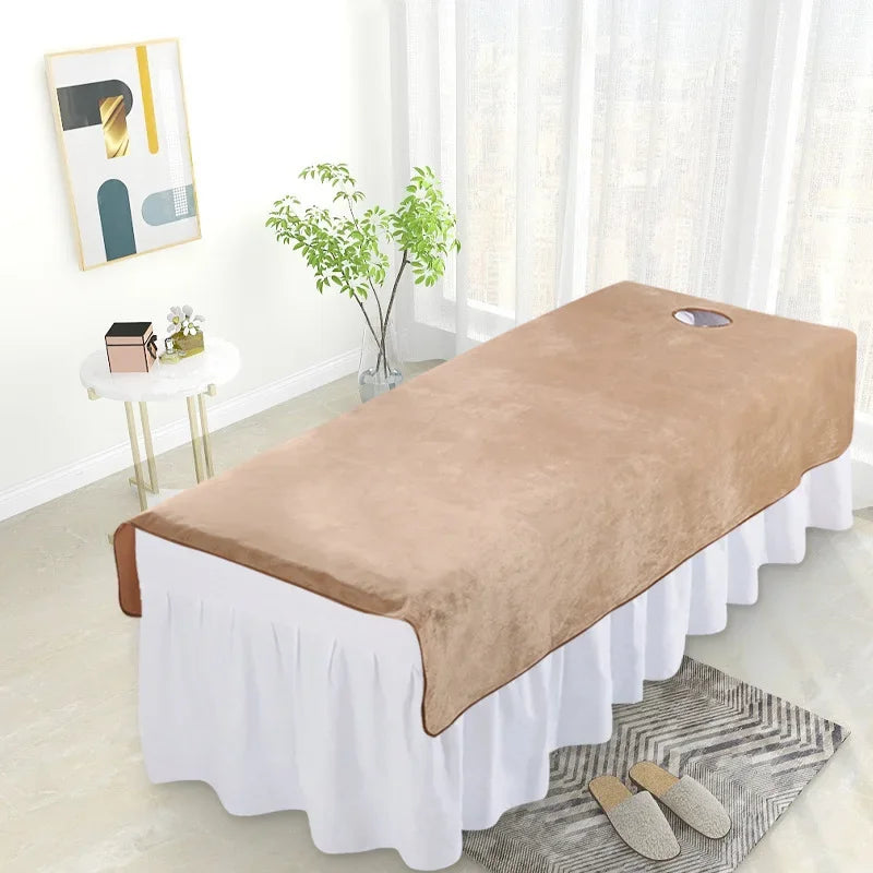 Nappe de table effet velours - Caramel