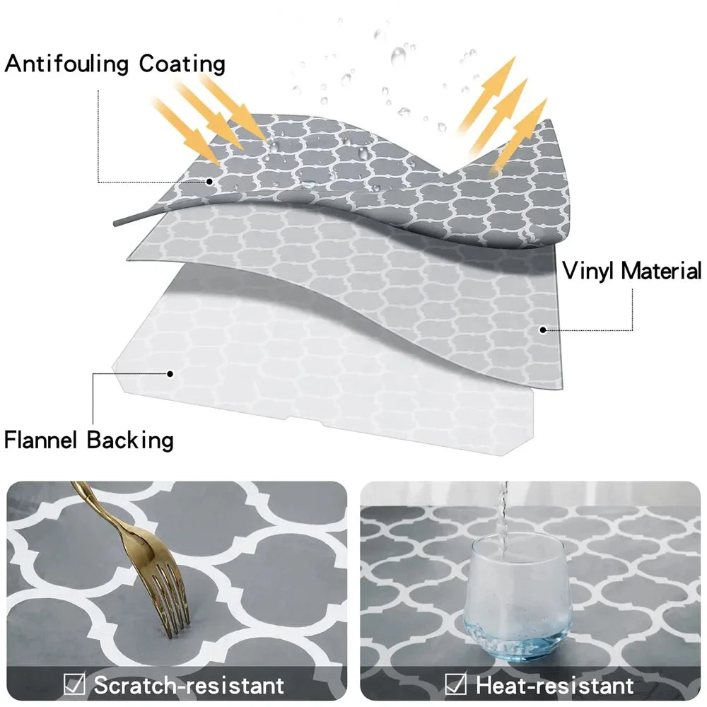 Nappe ronde en PVC imprimé Motifs Marocains