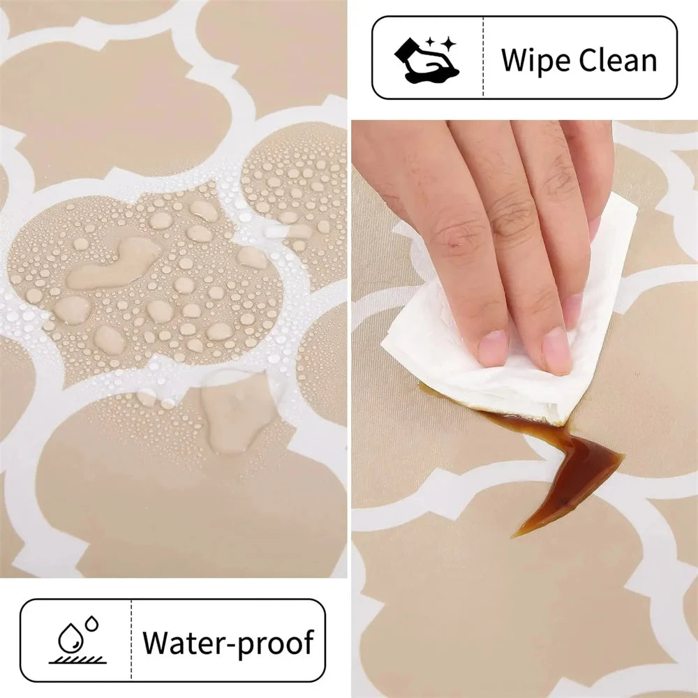 Nappe ronde en PVC imprimé Motifs Marocains