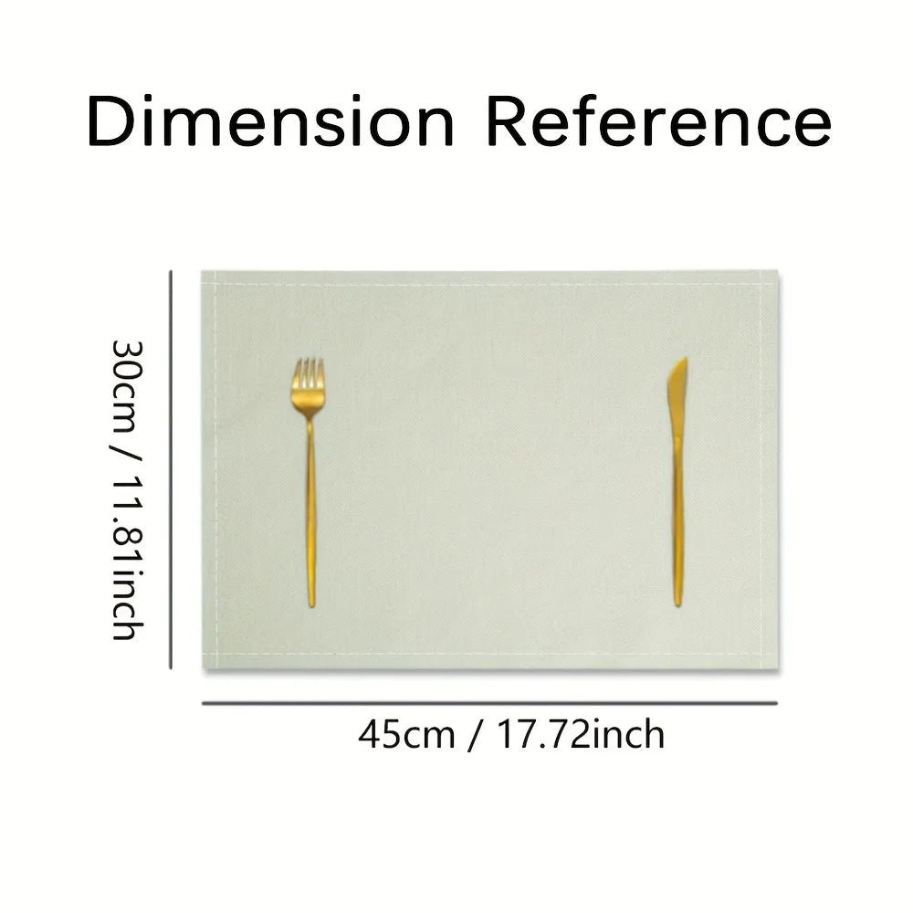 Lot de napperons anti-tache - motif campagnard