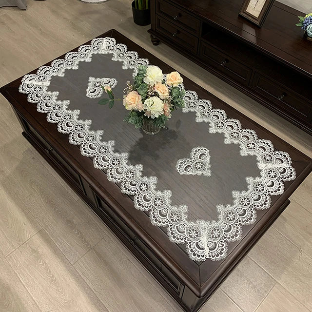 Nappe de table rectangulaire brodée