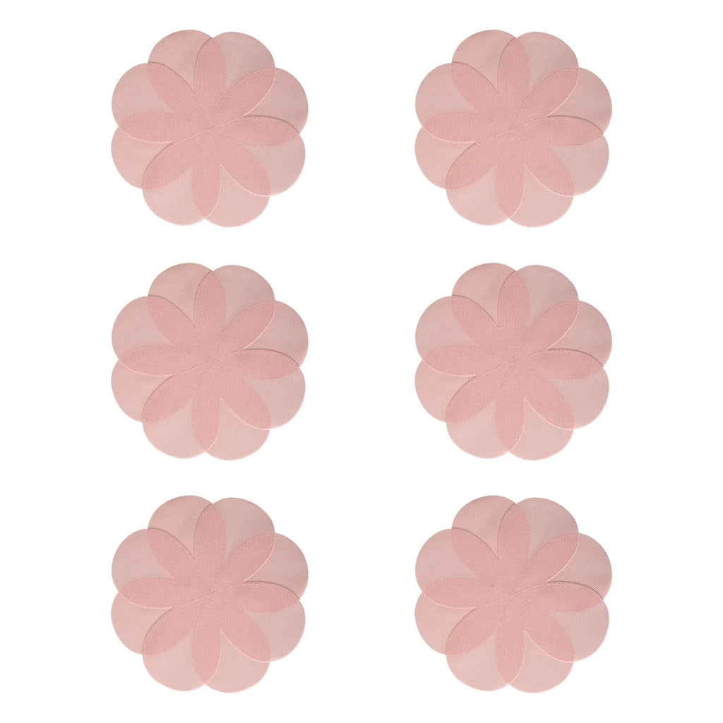 Lot de napperons en PVC antidérapants en Forme de fleurs