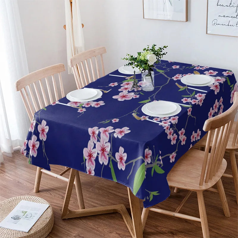 Nappe de table imprimée fleurs de cerisier