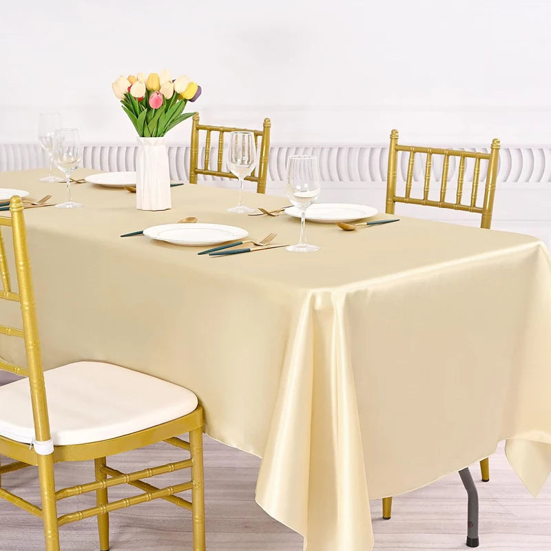 Nappe de table en satin - Beige