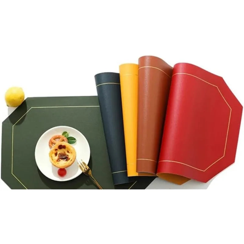 Lot de napperons antidérapants - Forme octogonale allongée