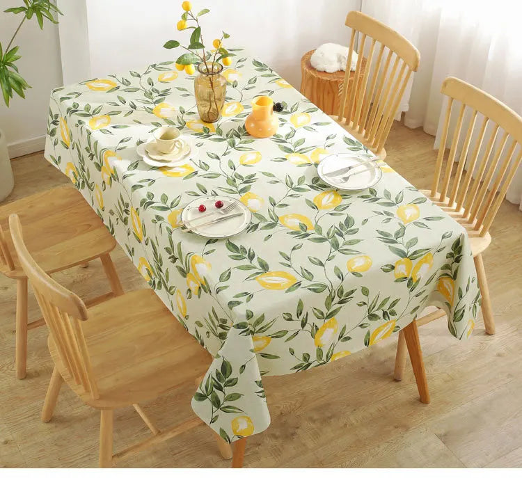 Nappe de table en PVC imprimé citron