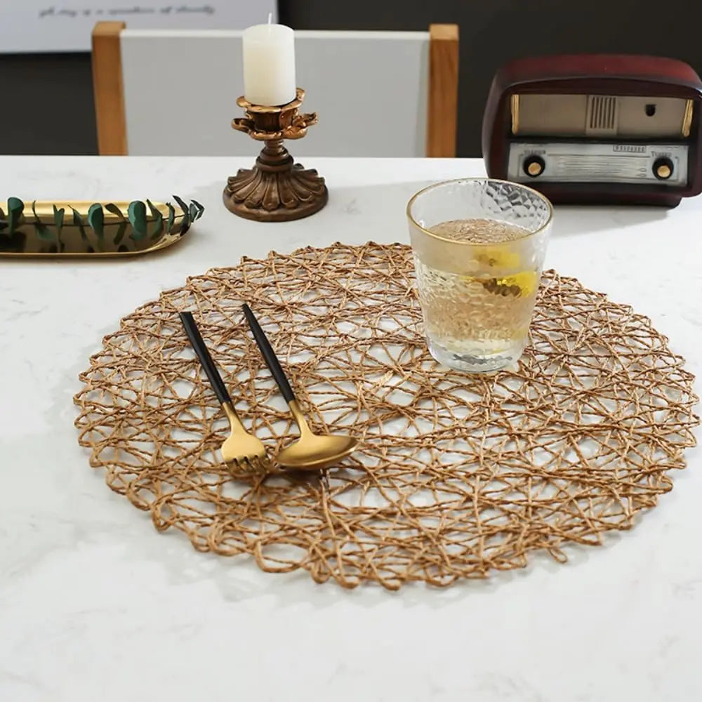 Lot de 6 Napperons en PVC - Marron