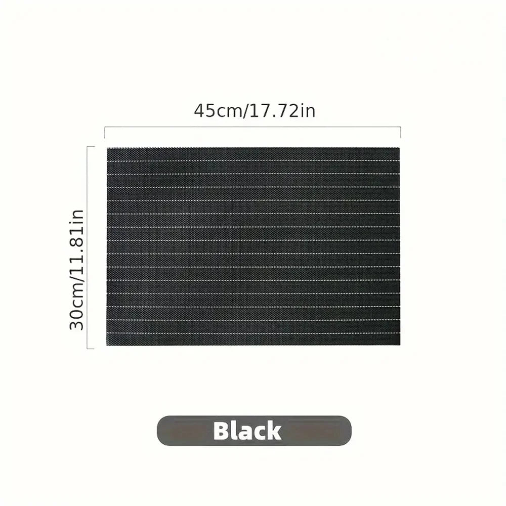 Lot de 4 napperons à rayures fines