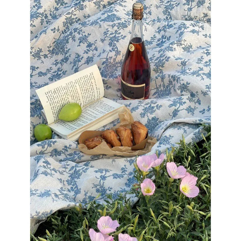 Nappe en lin imprimé florale