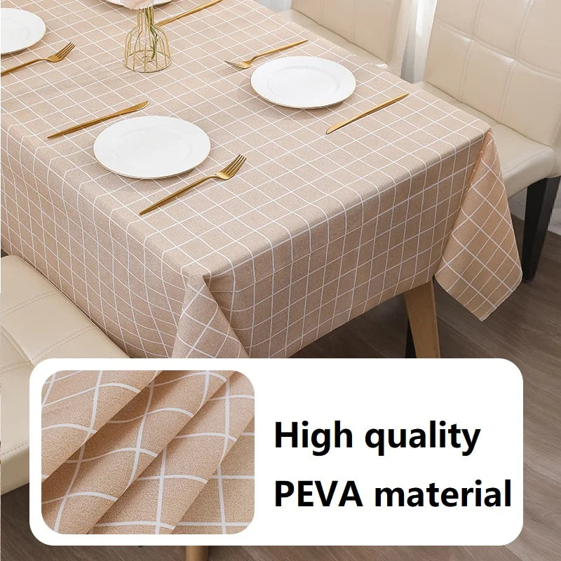Nappe de table imperméable à carreaux pastel