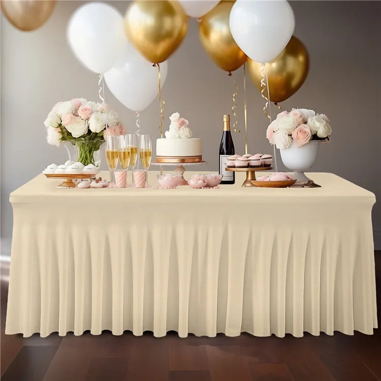 Nappe de buffet longue élégante - Beige