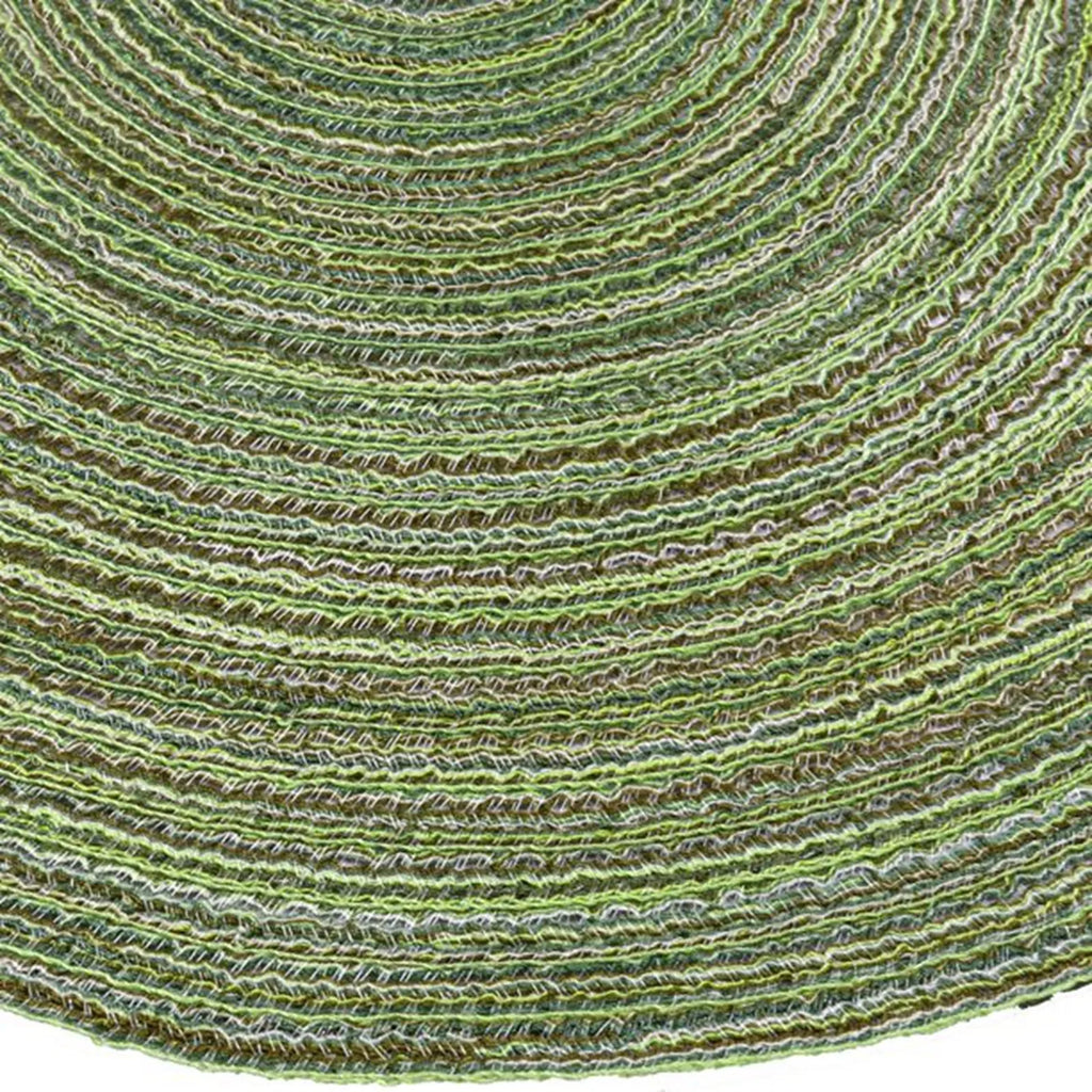 Lot de 4 napperons ronds tissés - Vert