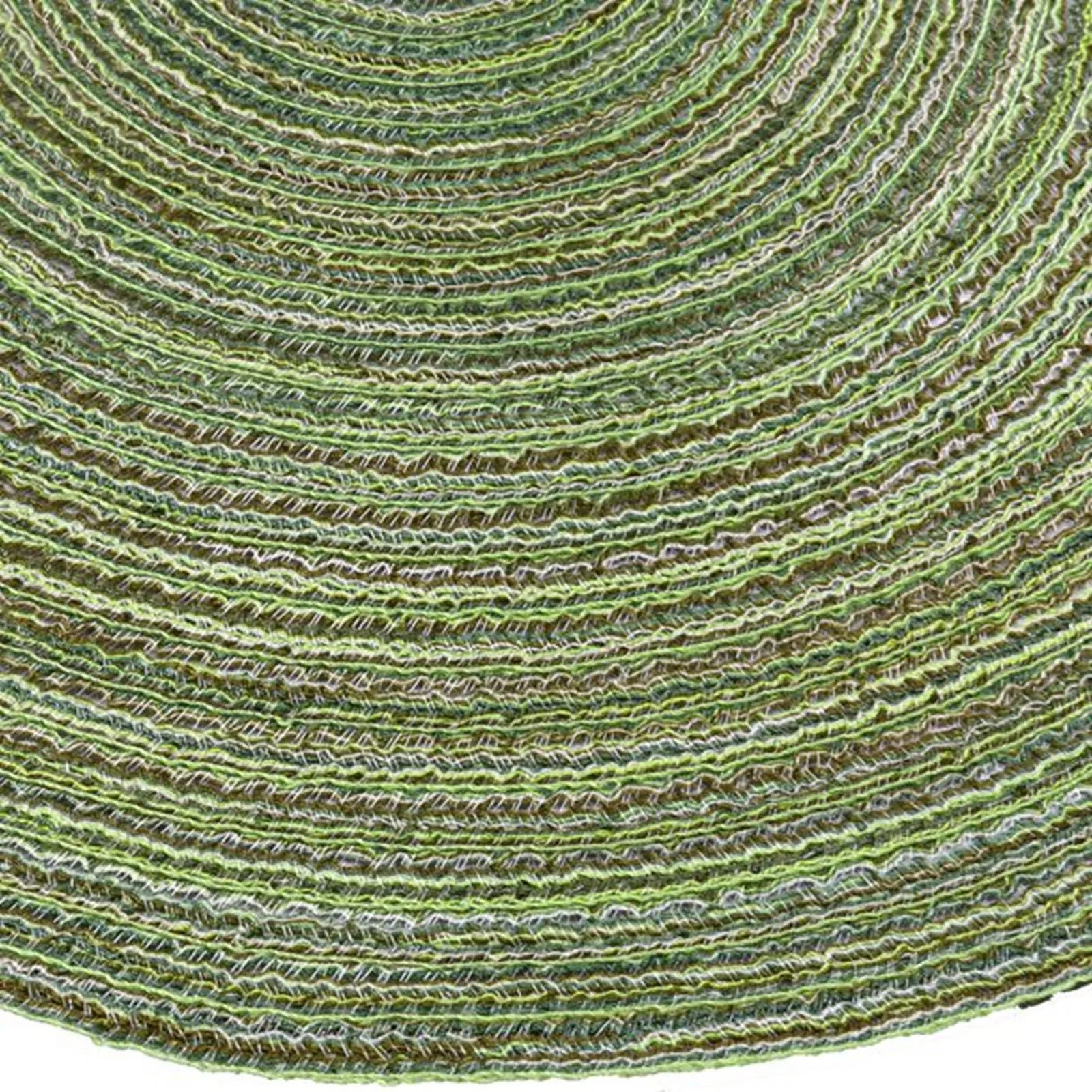 Lot de 4 napperons ronds tissés - Vert