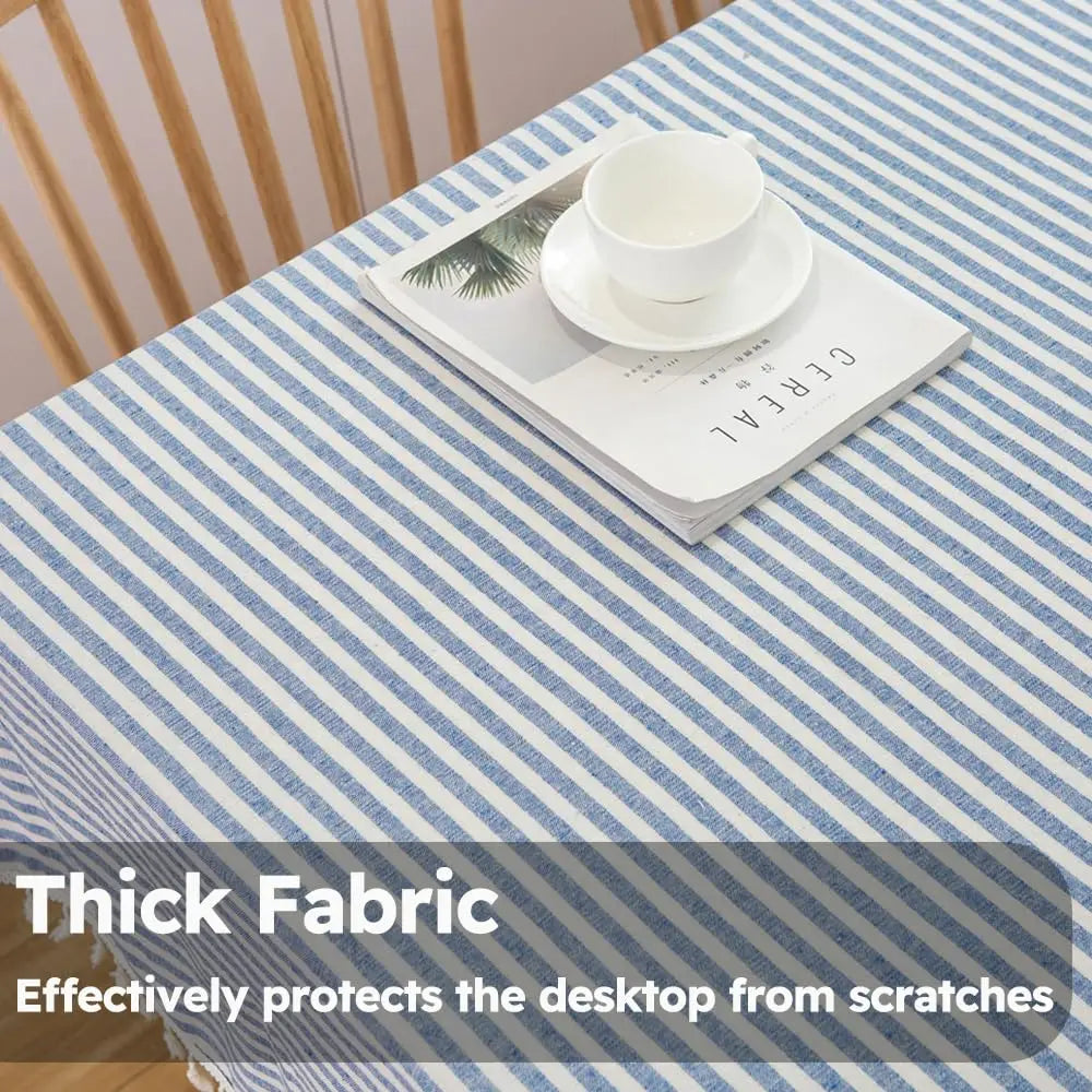 Nappe en lin à rayures