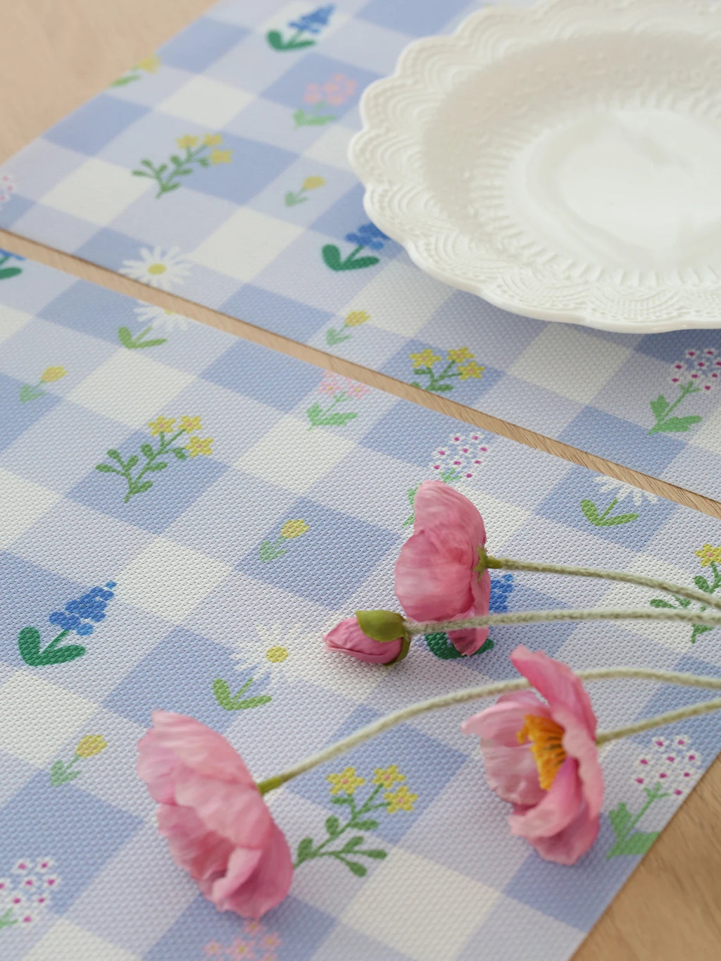 Lot de napperons antidérapants résistants à la chaleur imprimé floral