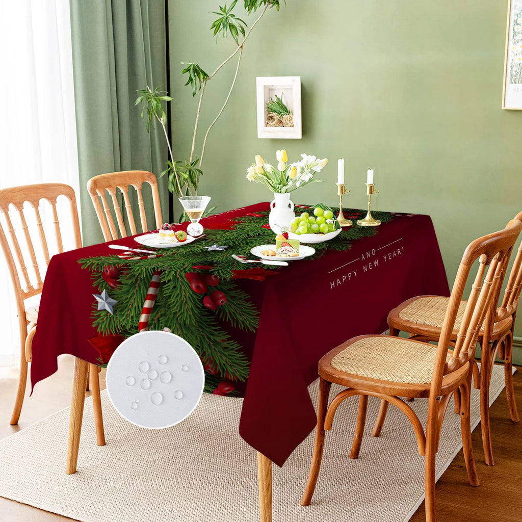Nappe de Noël à motif de sapins