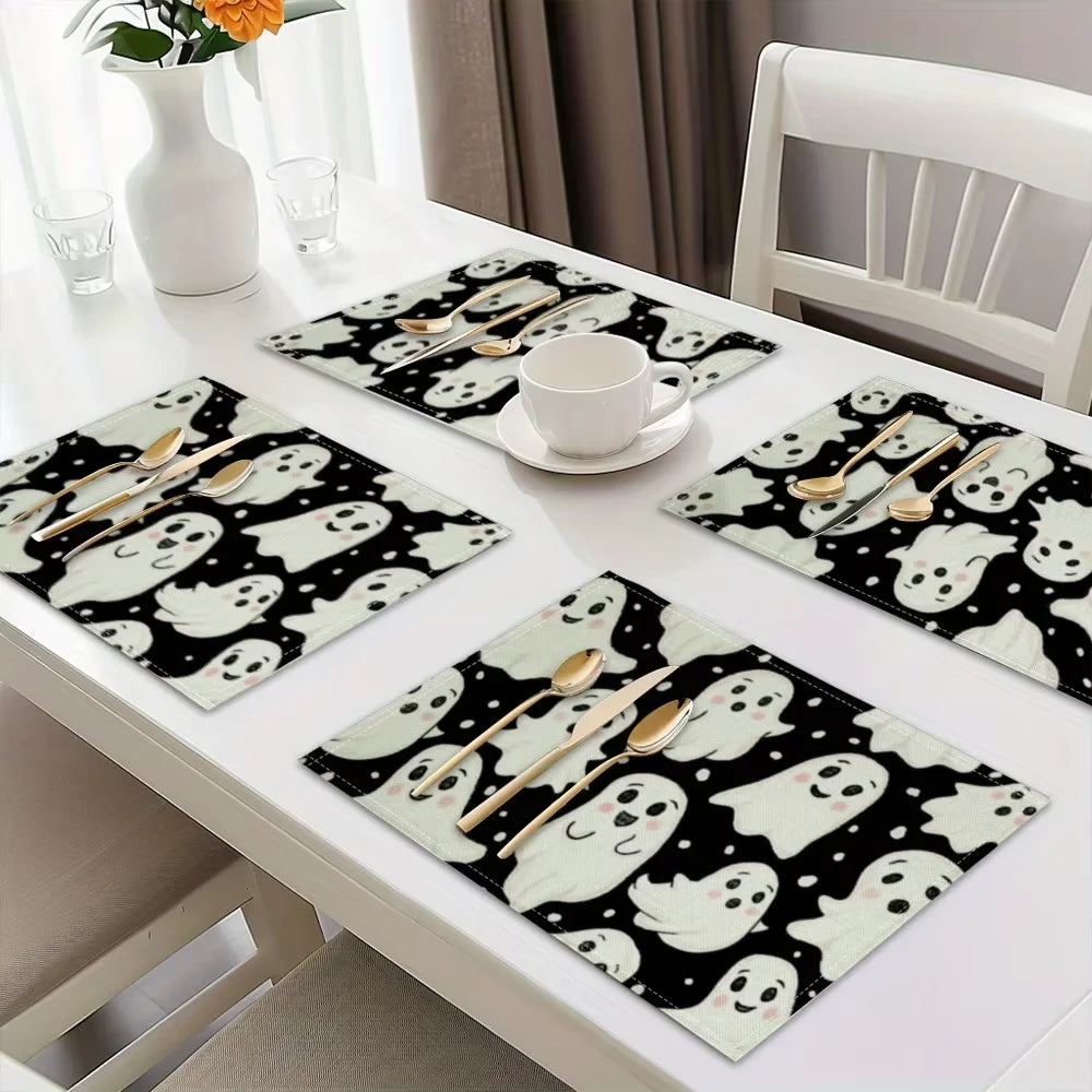 Lot de napperons anti-tache - motif fantôme