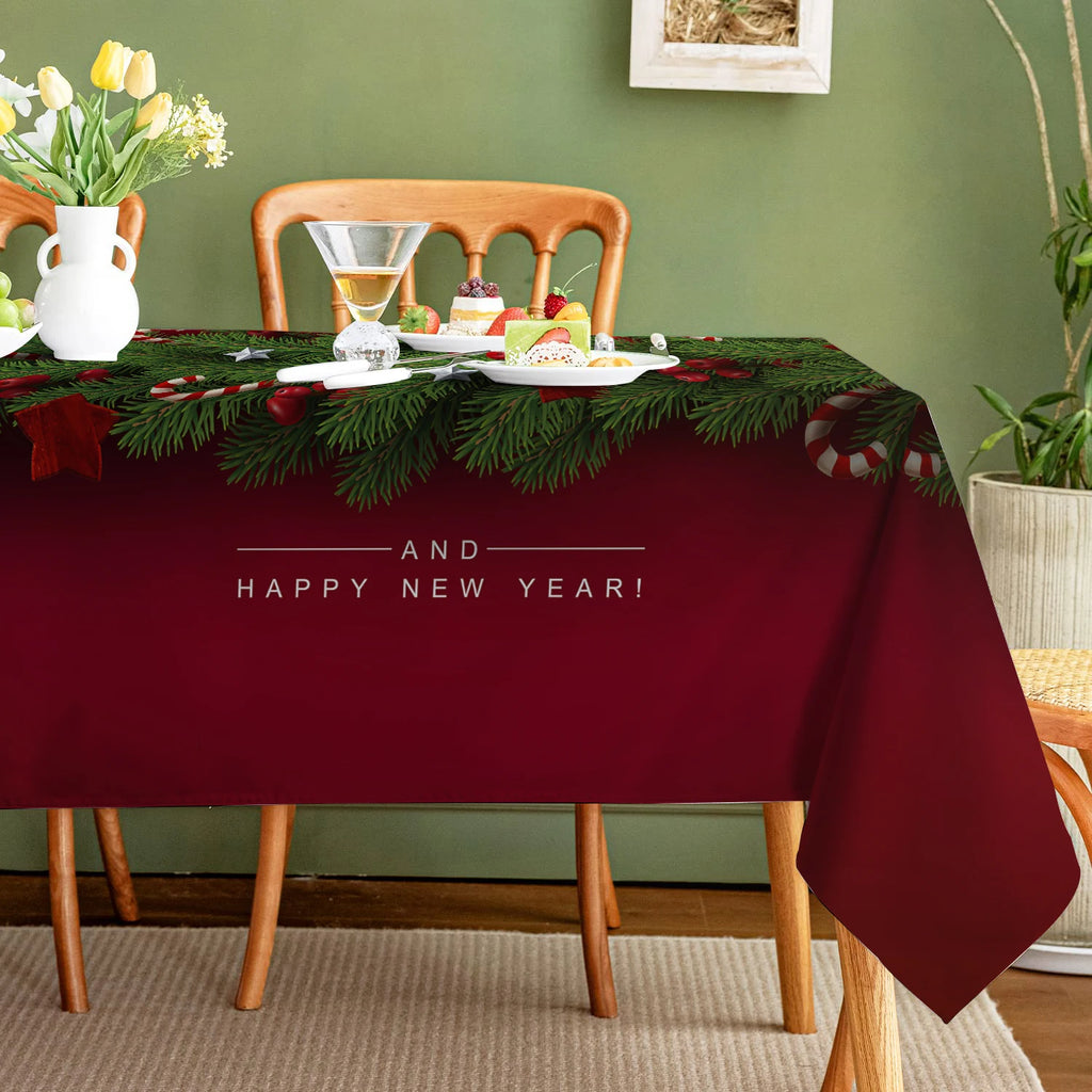 Nappe de Noël à motif de sapins