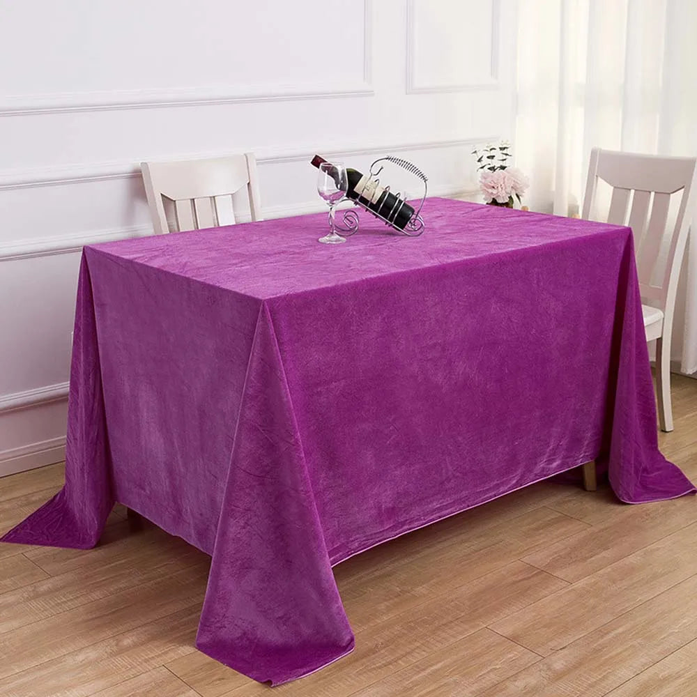 Nappe de table effet velours - Couleurs variées