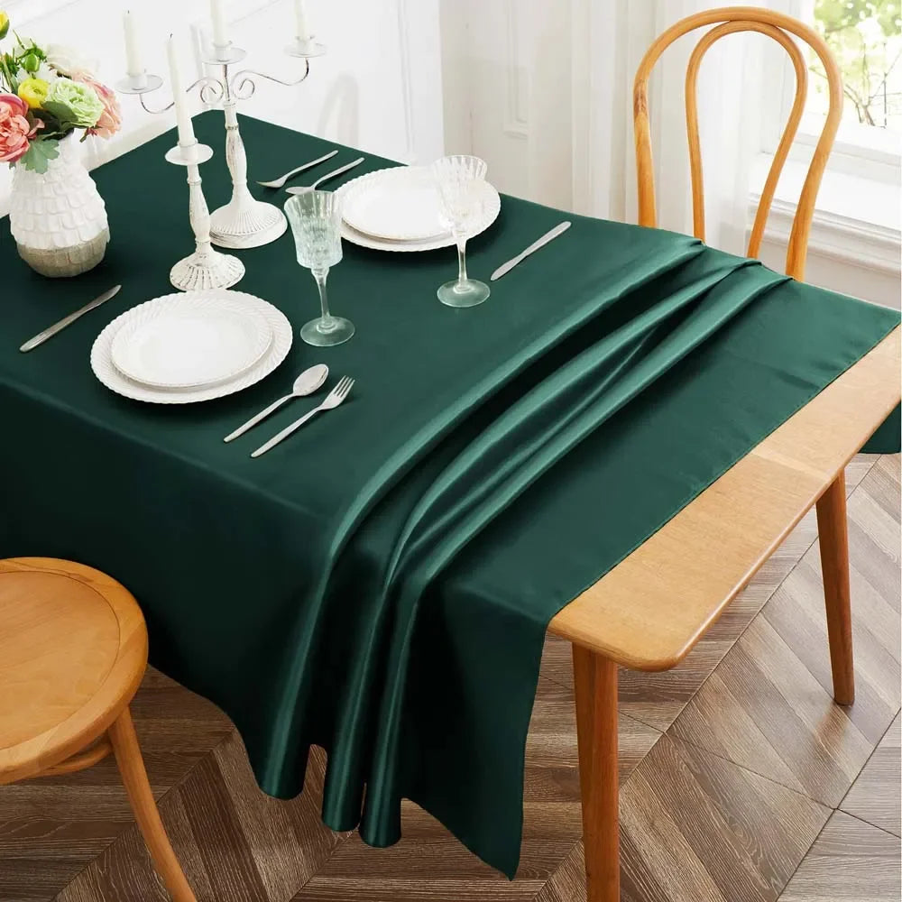 Nappe de table en satin - Vert