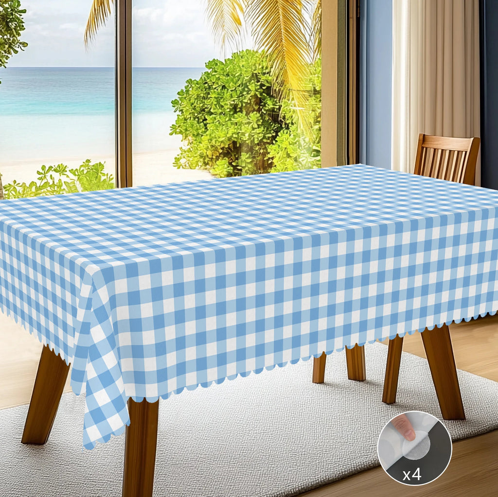 Nappe de table Imperméable à carreaux bleu et blanc
