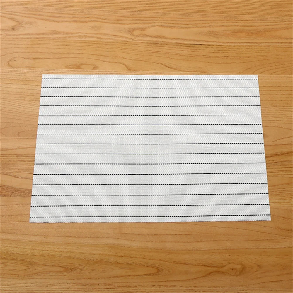 Lot de 4 napperons à rayures fines