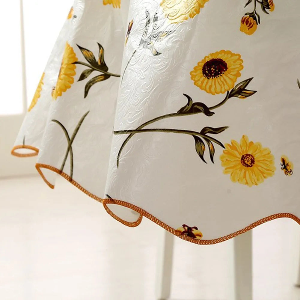 Nappe de Table ronde en coton à fleurs