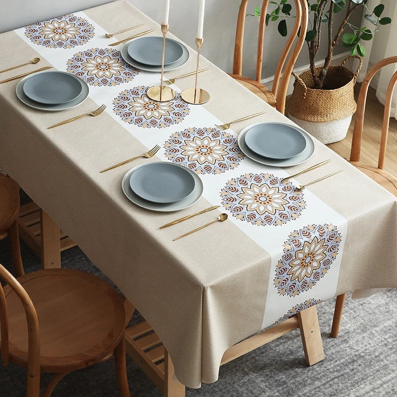 Nappe de table imperméable - Motifs géométriques