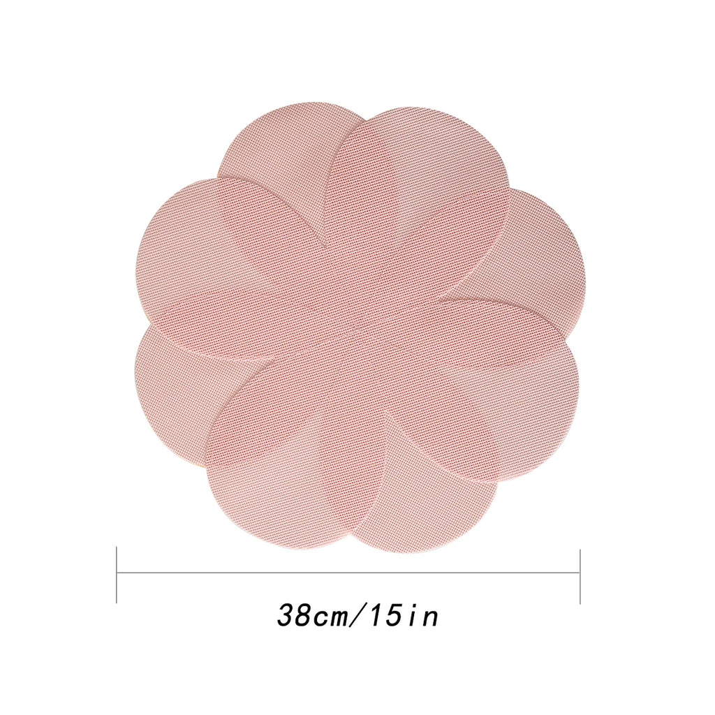 Lot de napperons en PVC antidérapants en Forme de fleurs