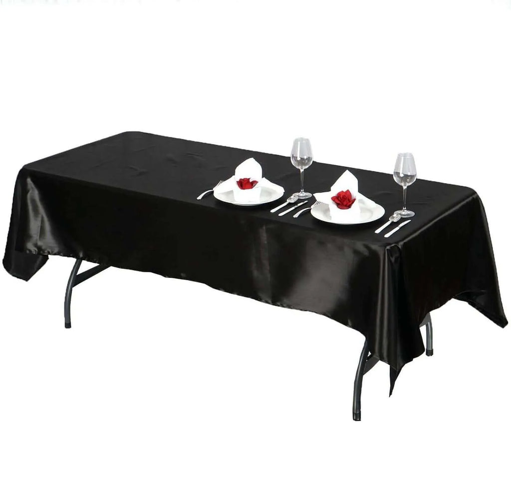 Nappe de table en satin - Noir