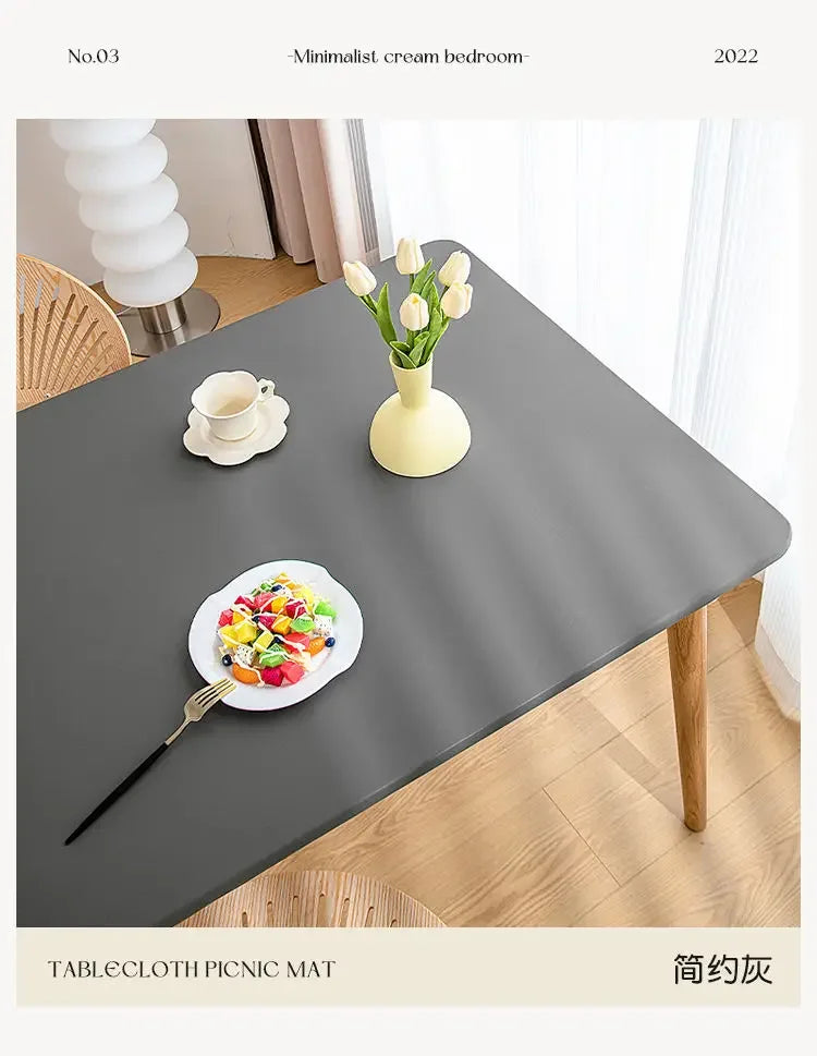 Nappe de table rectangulaire extensible - Gris foncé