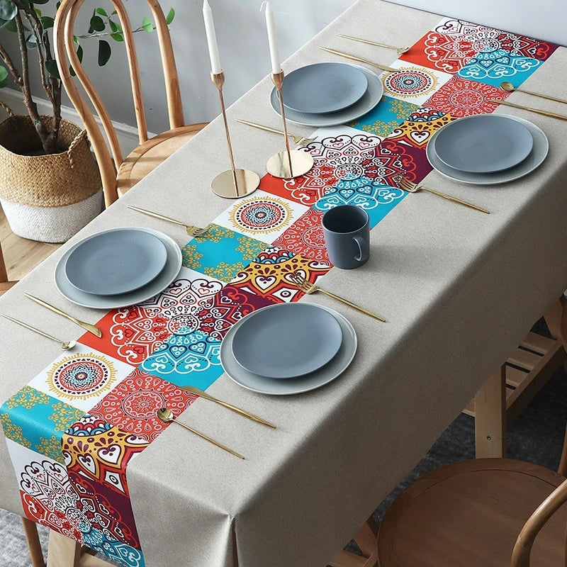 Nappe de table imperméable - Motifs géométriques