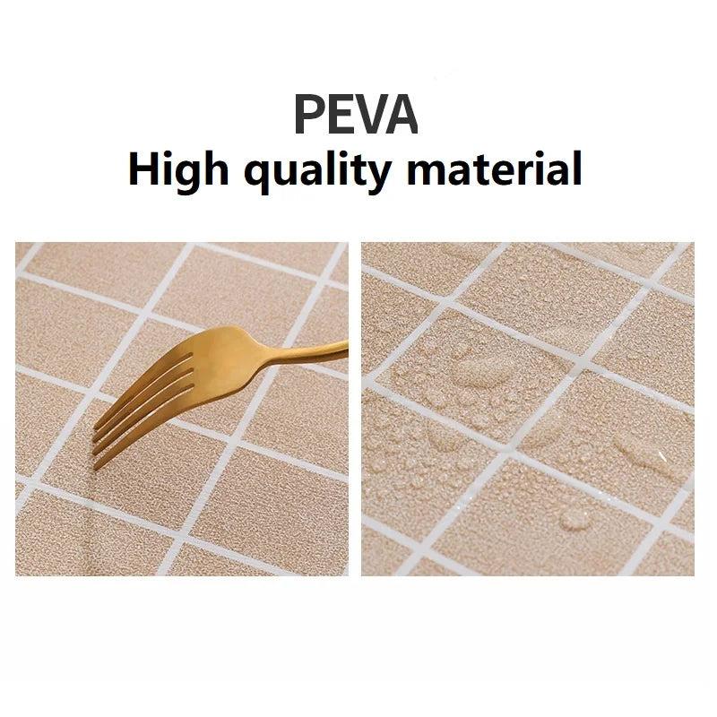 Nappe de table imperméable à carreaux pastel
