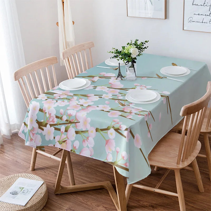 Nappe de table imprimée fleurs de cerisier