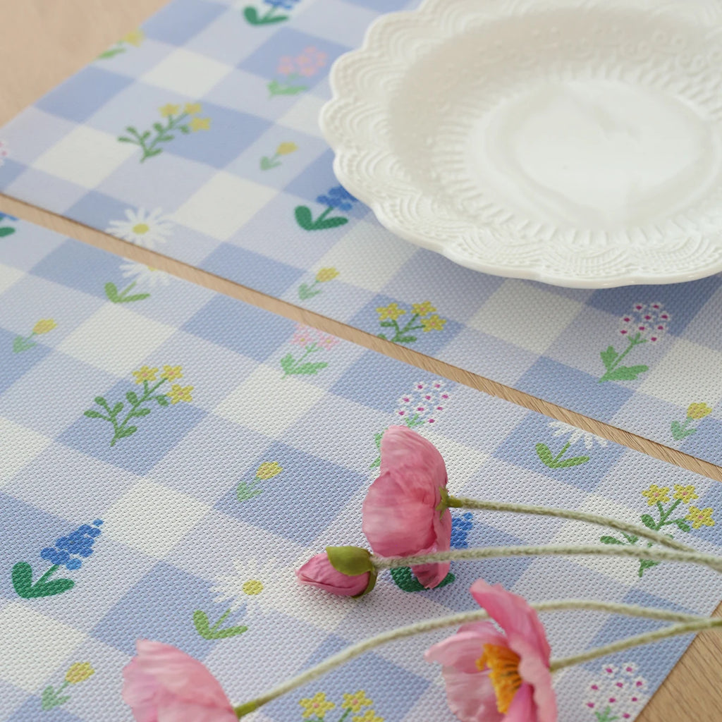 Lot de napperons antidérapants résistants à la chaleur imprimé floral