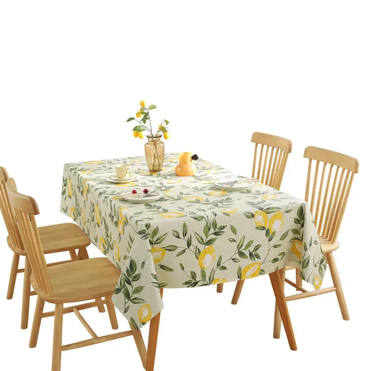 Nappe de table en PVC imprimé citron
