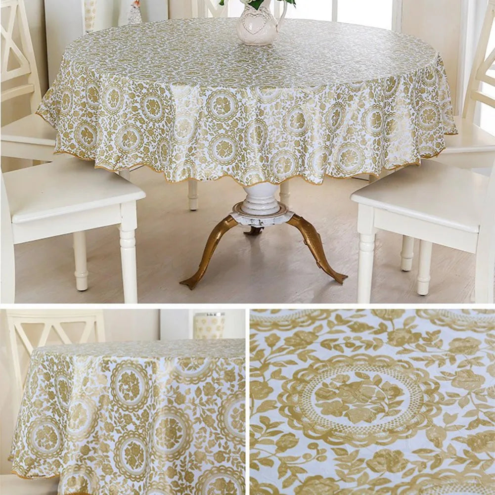 Nappe de Table ronde en coton à fleurs