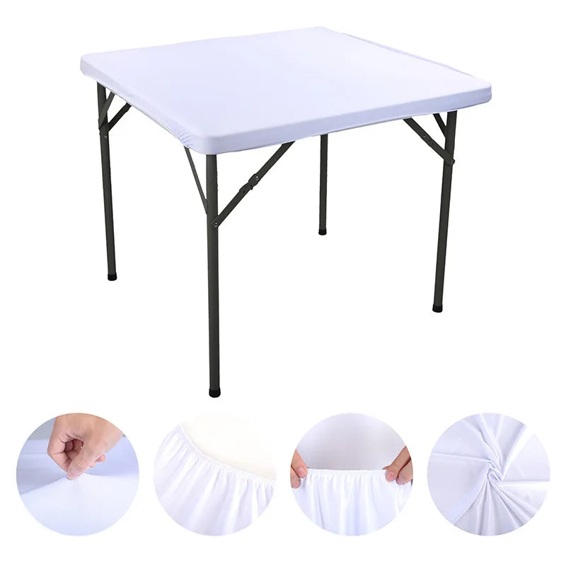 Nappe de table carrée extensible - Blanc