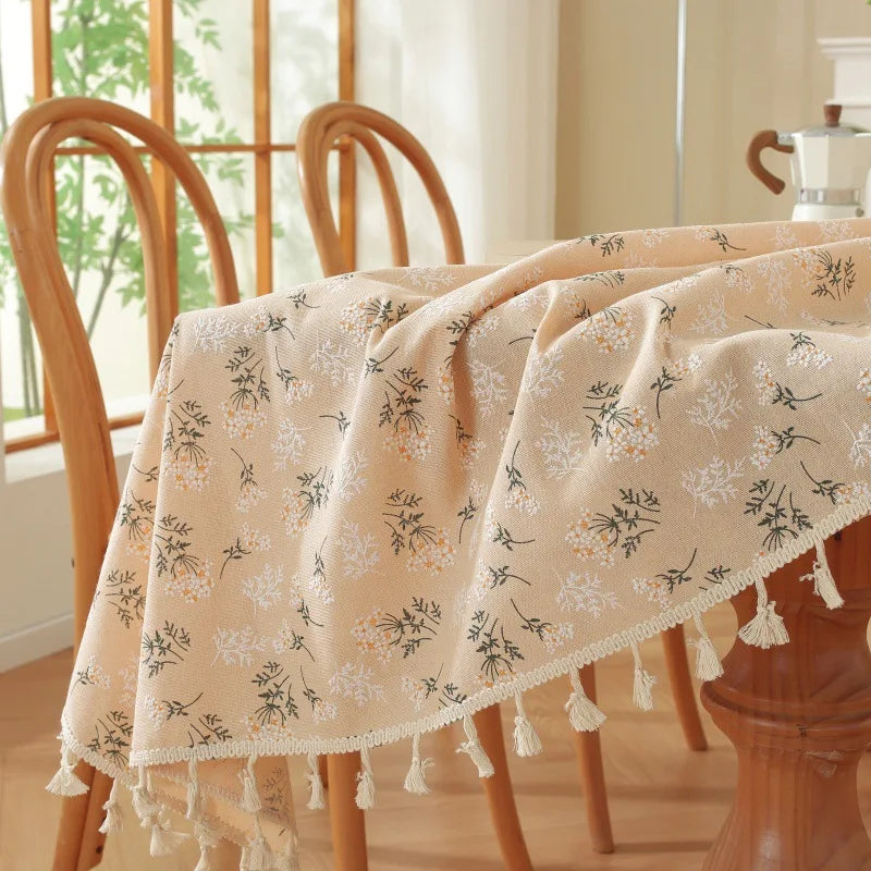 Nappe de table florale en coton de style coréen