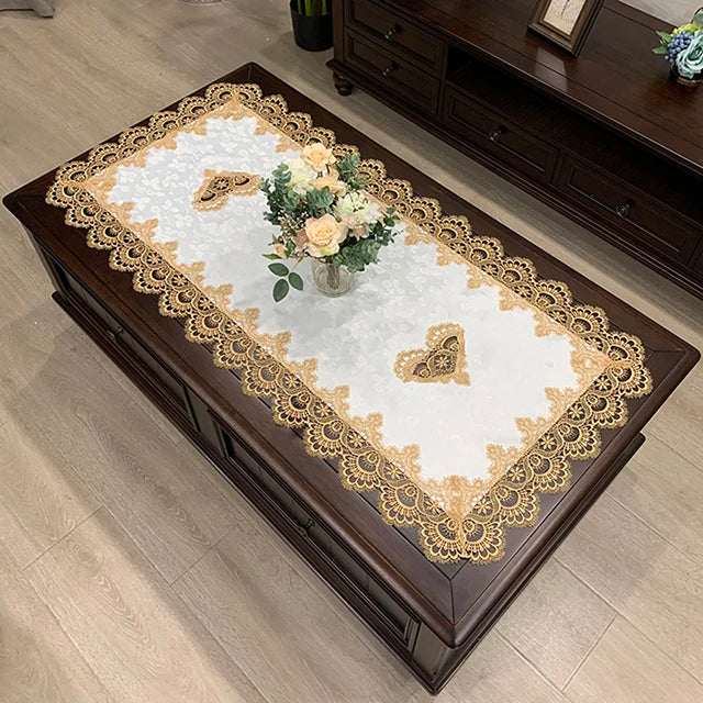 Nappe de table rectangulaire brodée