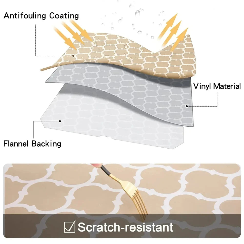 Nappe ronde en PVC imprimé Motifs Marocains