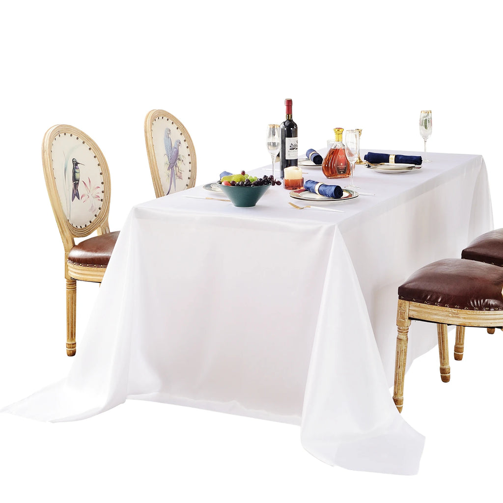 Nappe de table en satin - Blanc