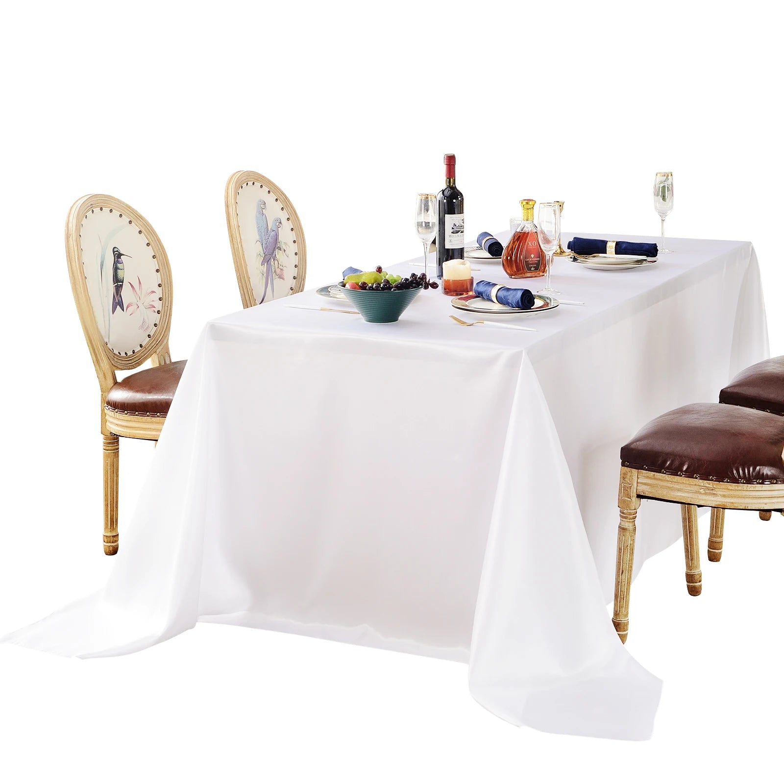 Nappe de table en satin - Blanc
