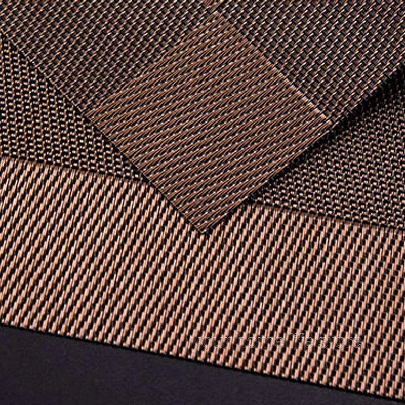 Lot de napperons en PVC anti-brûlure - Marron